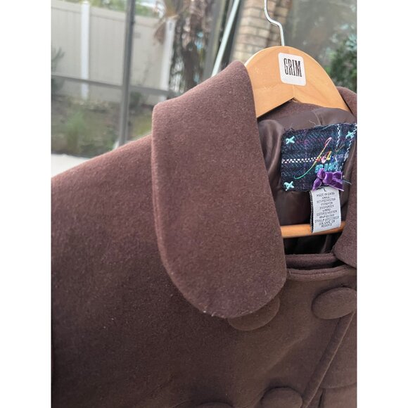 Jack by BB Dakota | Double Breasted Peacoat in Brown | L (fits like M) - Picture 9 of 10